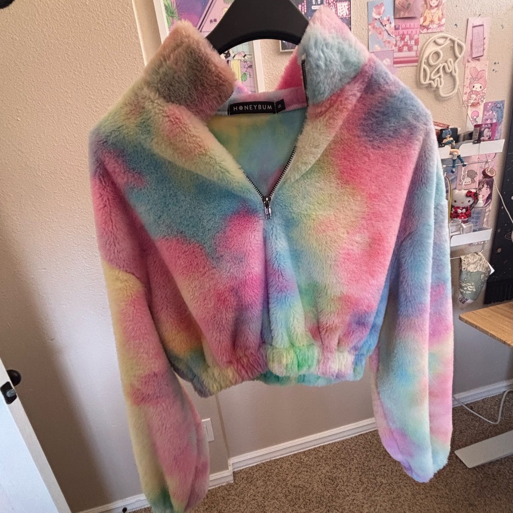 Women's Tie Dye Fuzzy Sweater